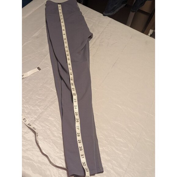 Athleta Salutation 7/8 Yoga Leggings High-Rise In Powervita Gray Size Small - Picture 14 of 16